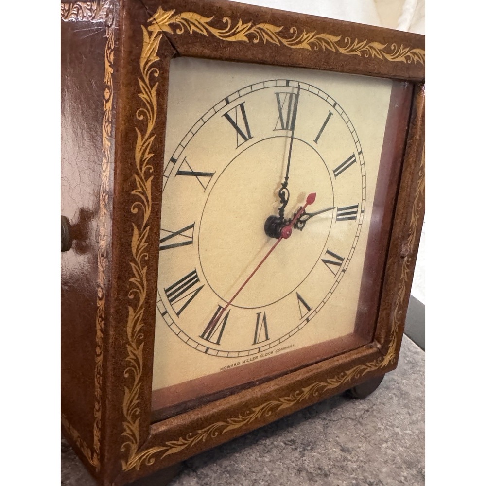 RARE VINTAGE HOWARD MILLER ELECTRIC CLOCK Model 4735 Late 1940s-1950s Works - Picture 9 of 12